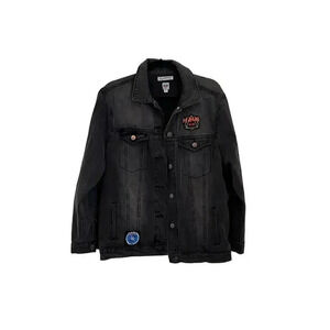 By junk food denim jacket xs def leapord